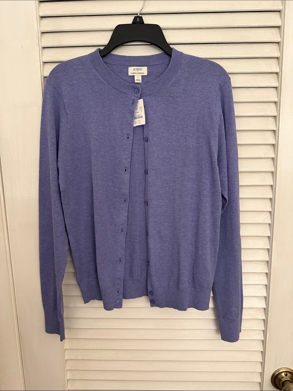 J. Crew Heather Orchid Crewneck Cardigan